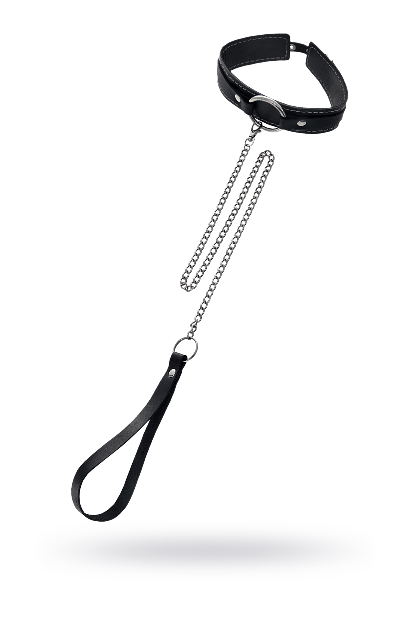 Чокер-ошейник Pecado BDSM, натуральная кожа, чёрный