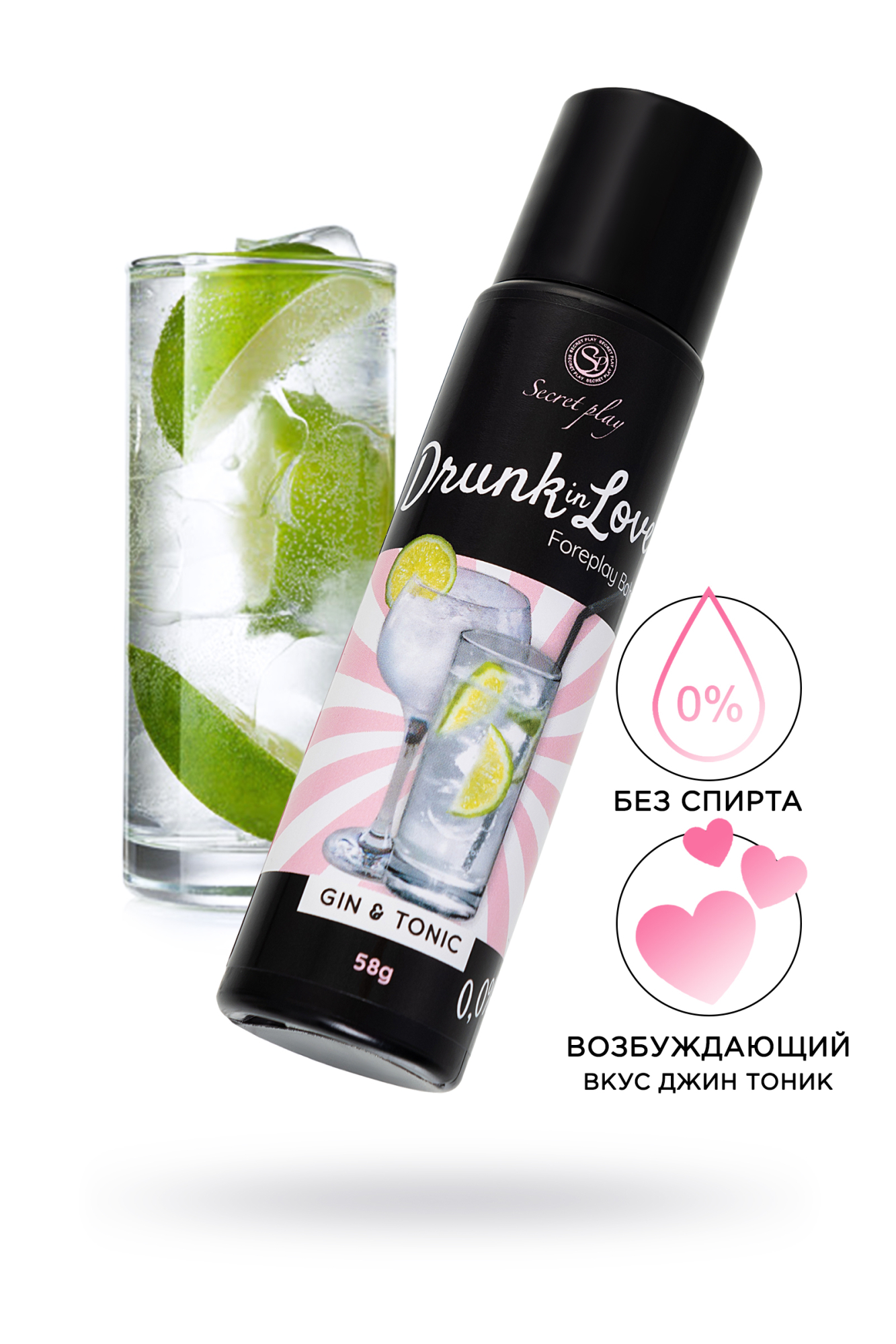 интимный гель secret play для сосков и интимных зон, со вкусом джин тоника, 58 г в Воронеже