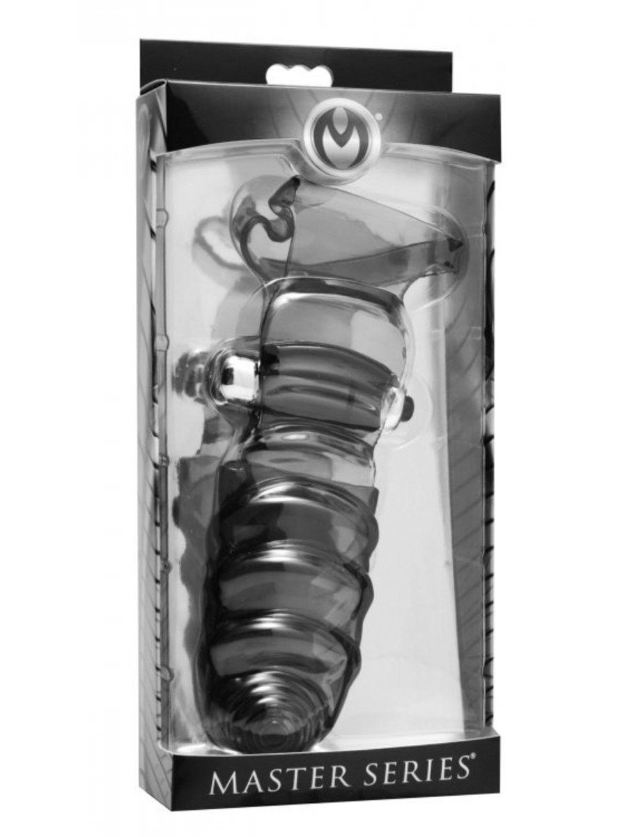 насадка на палец master series для стимуляции точки g, чёрная в Воронеже