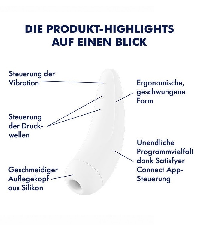 вакуумно-волновой стимулятор satisfyer curvy 2+ с возможностью управления через приложение - белый в Воронеже