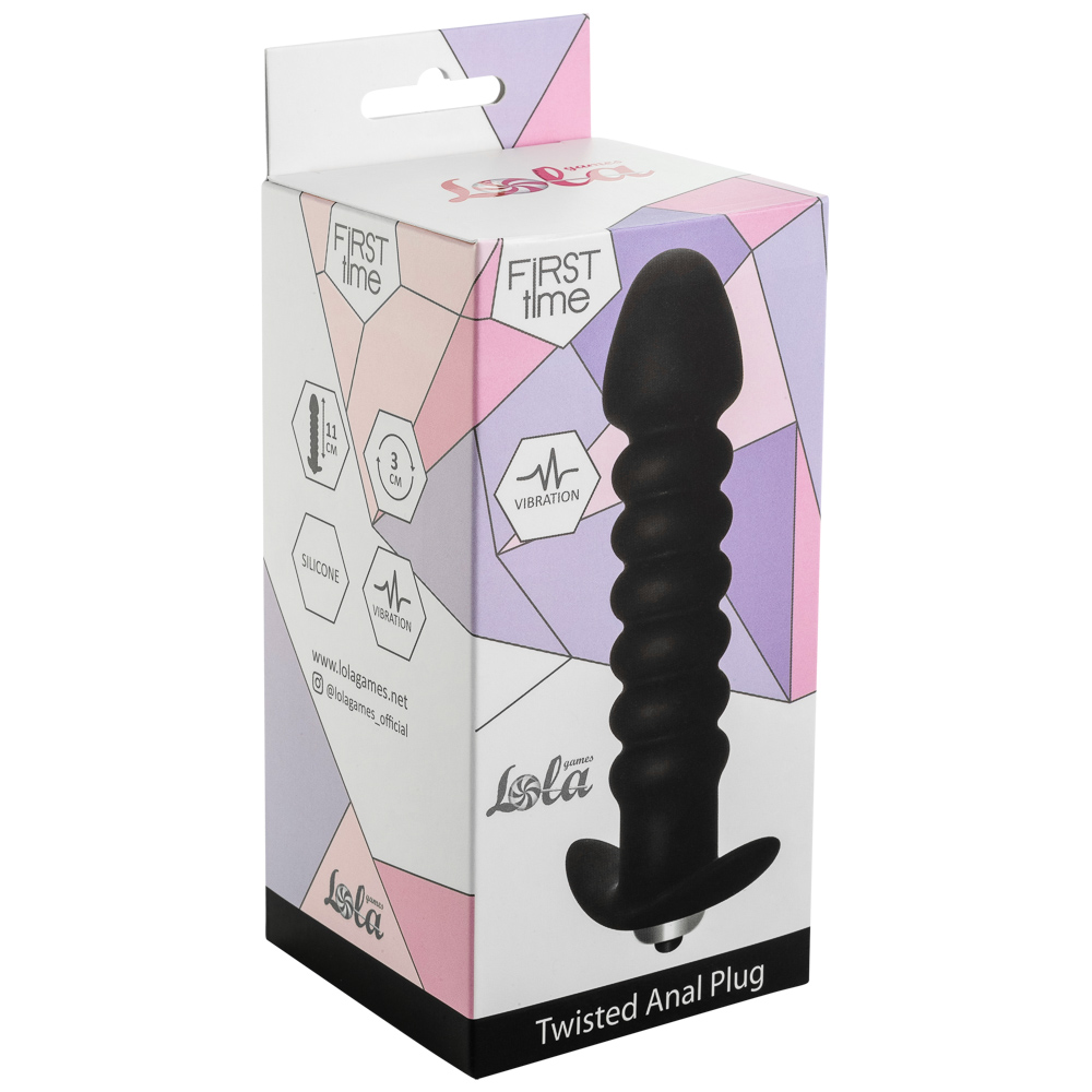 анальная пробка с вибрацией twisted anal plug black (батарейки ааа) 5007-03lola в Воронеже