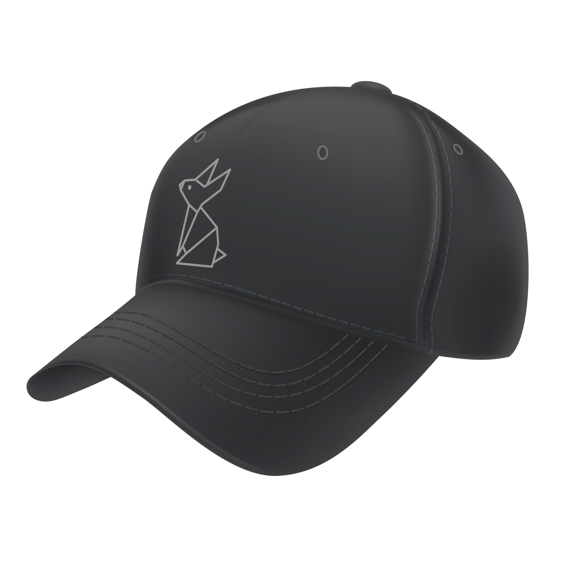 Бейсболка Buzz, черная, кенгурёнок, серый лого