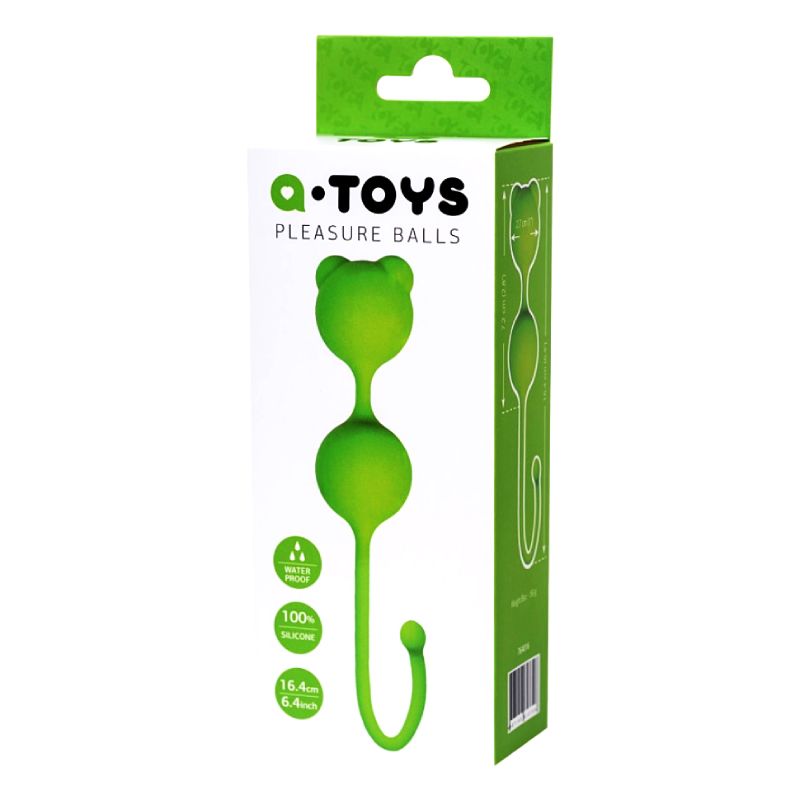 вагинальные шарики a-toys by toyfa meeko, силикон, зеленый d 2,7 см, шт в Воронеже