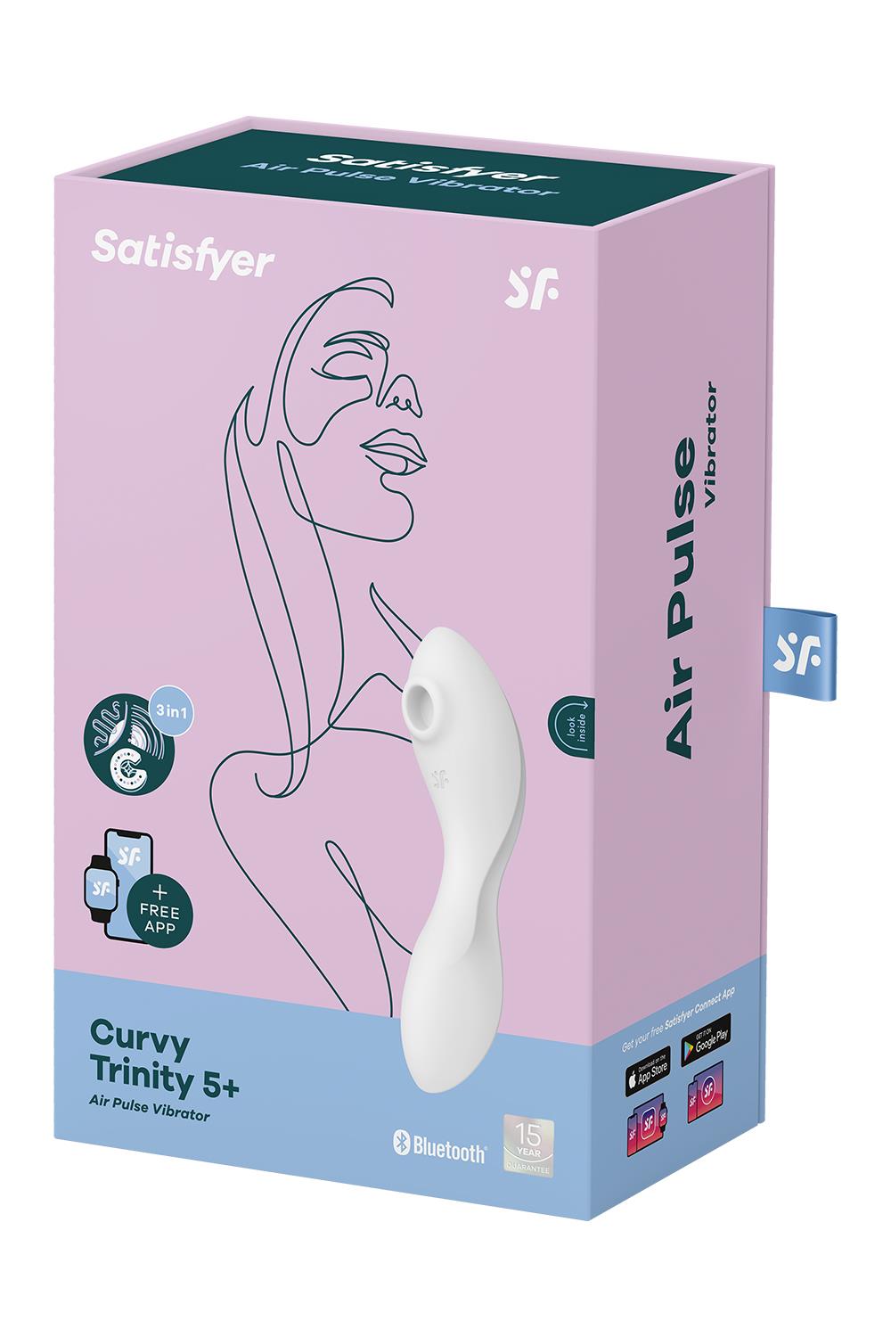 вакуумный массажер satisfyer curvy trinity 5+ white 036557sa в Воронеже