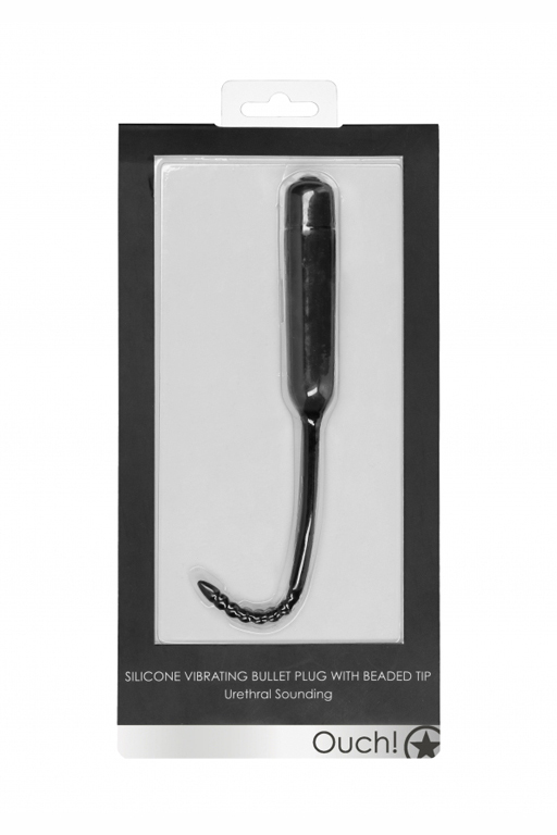 Стимулятор уретры с вибрацией Vibrating Bullet Plug With Beaded Tip