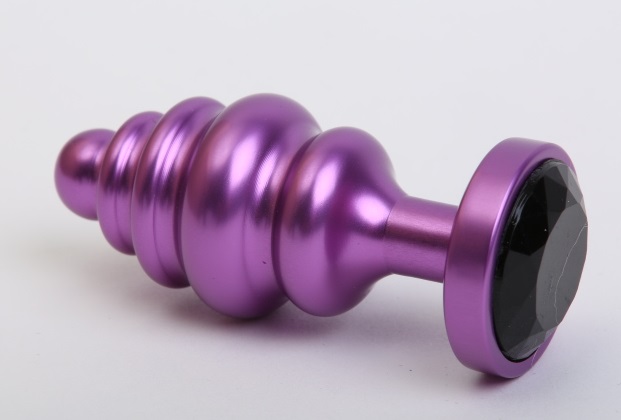пробка металл 7,3х2,9см фигурная фиолетовая черный страз 47429-8mm в Воронеже