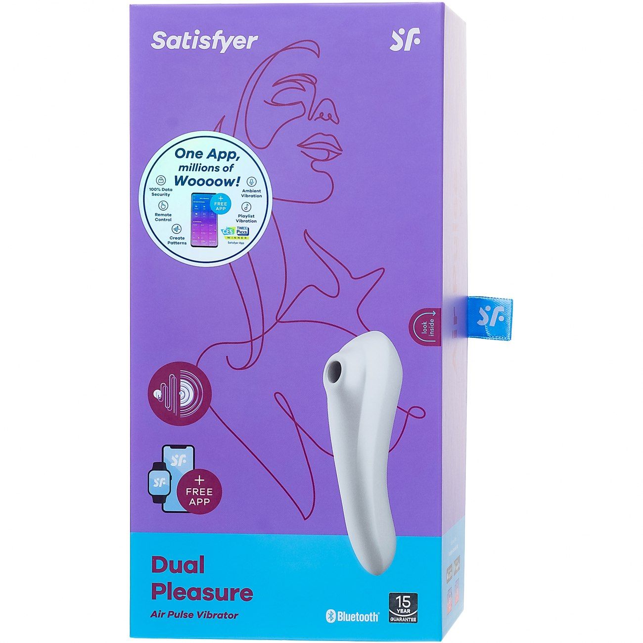 вакуум-волновой бесконтактный стимулятор клитора satisfyer dual pleasure, белый в Воронеже