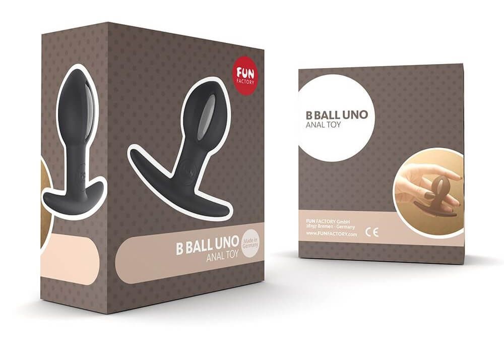 анальный шарик fun factory b ball uno, черно-серый в Воронеже