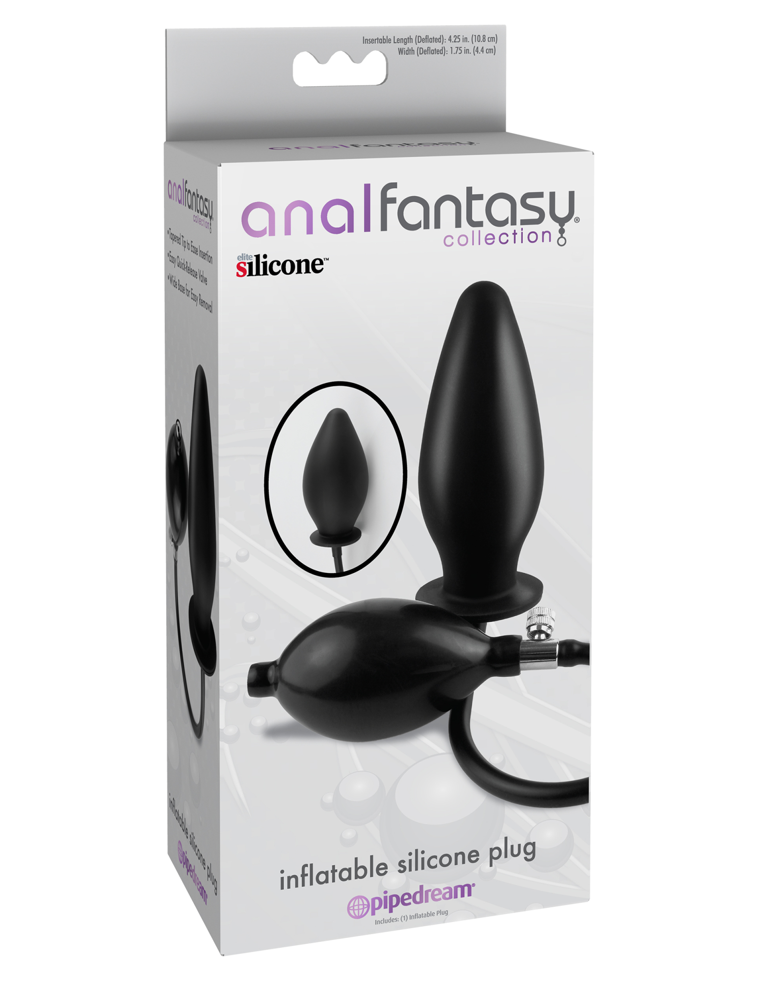 Расширяющийся анальный стимулятор Inflatable Silicone Plug Pipedream 466823PD