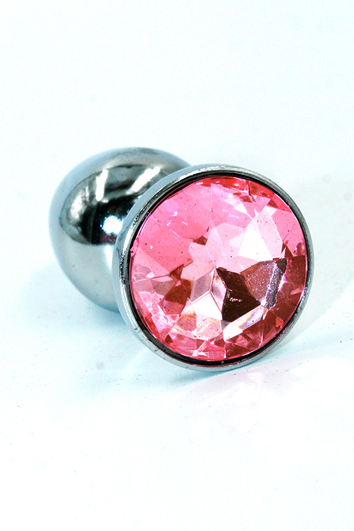 Анальная пробка "Small" хромированная light pink