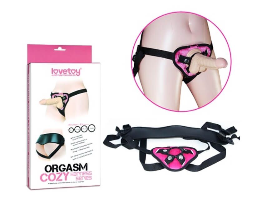 трусики для страпона lovetoy orgasm cozy harness, розовые в Воронеже