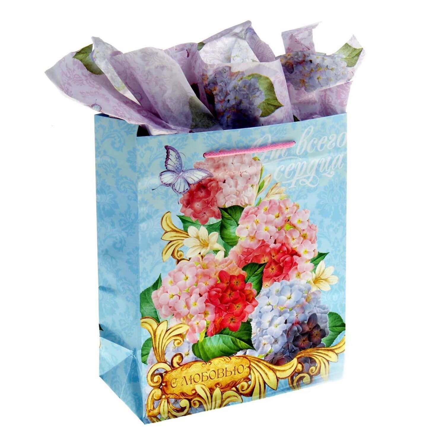 Набор для упаковки подарка Сима Ленд Восхитительные цветы, с аромабумагой