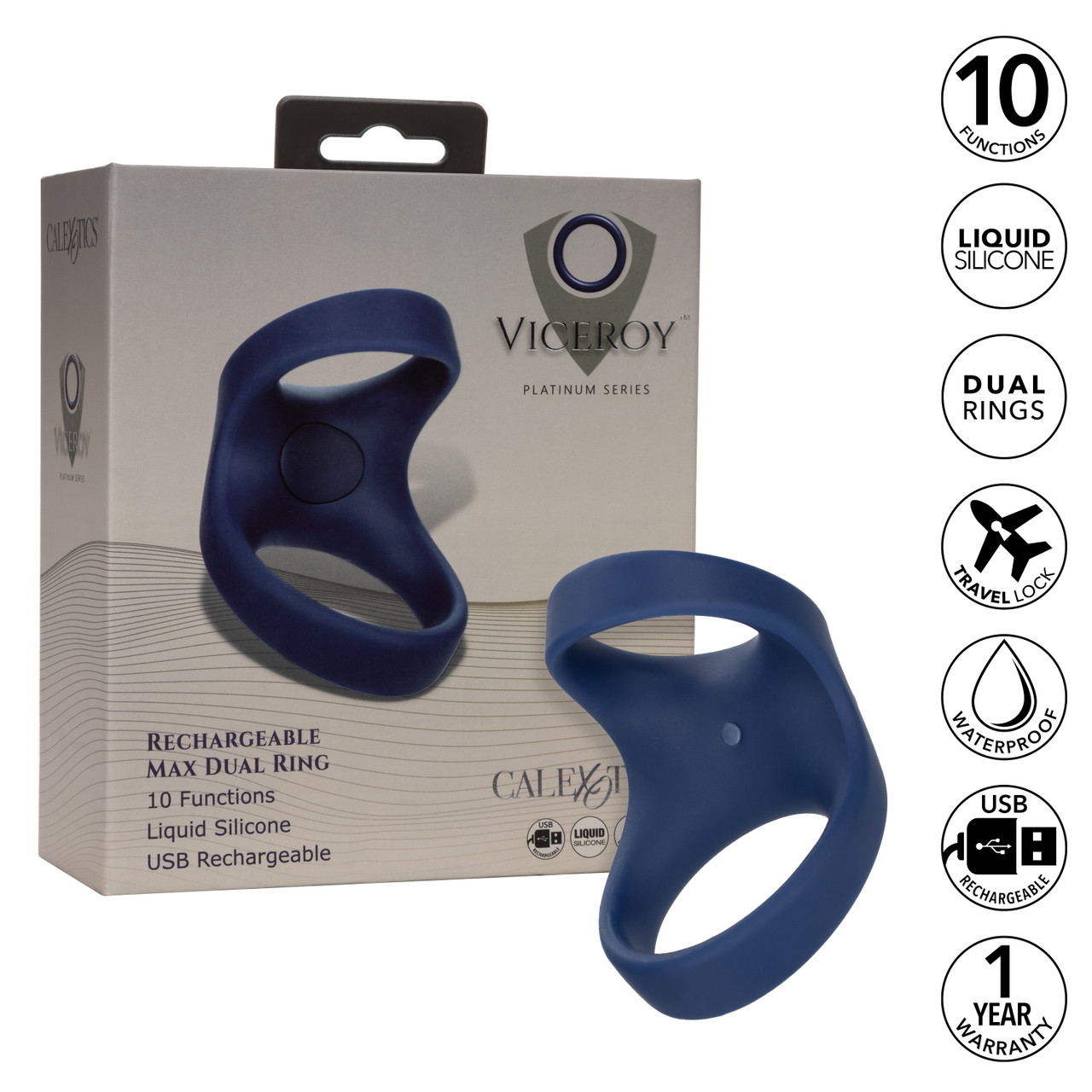 перезаряжаемое эрекционное виброкольцо viceroy rechargeable max dual ring в Воронеже