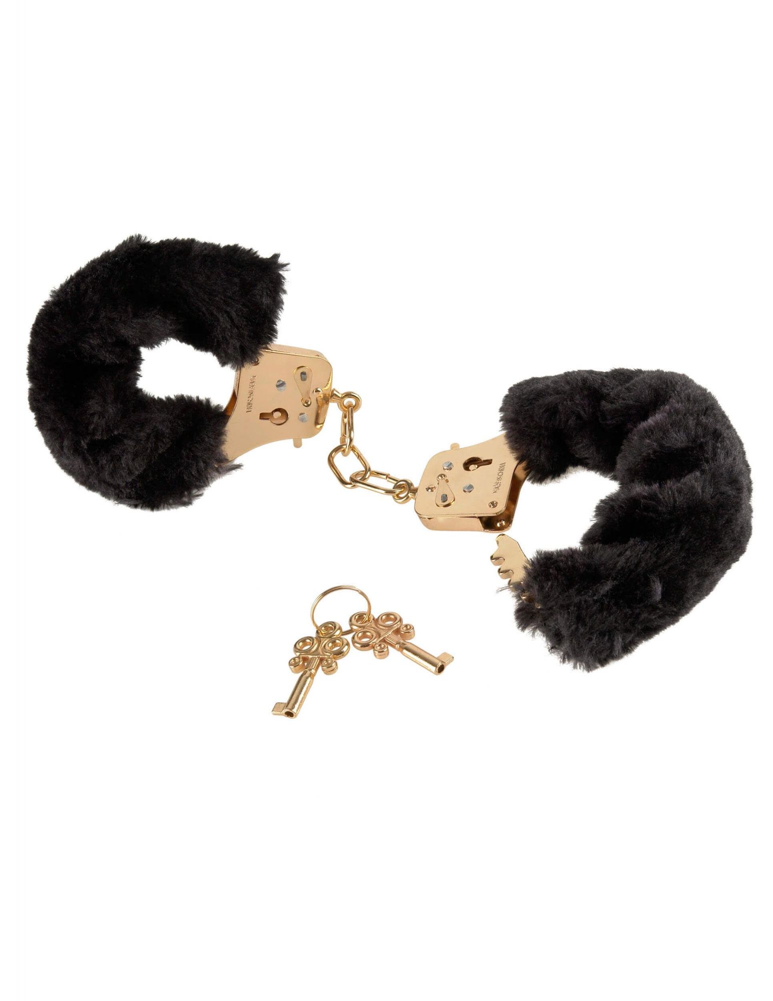 Наручники декоративные Pipedream Deluxe Furry Cuffs, с чёрным мехом