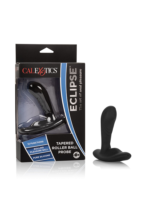 Перезарежаемый силиконовый массажер простатыTapered Roller Ball Probe с функцией "вращающийся шарик"