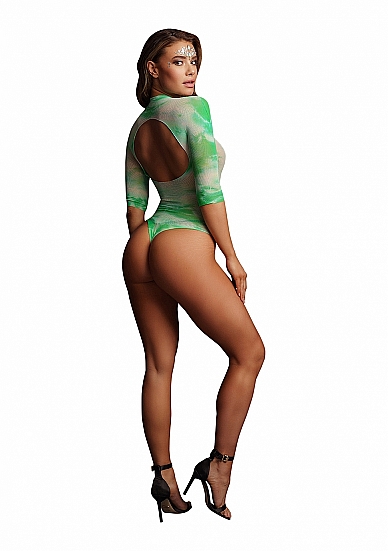 Эротическое боди с рукавами 3/4 и наклейкой - o/s в Воронеже