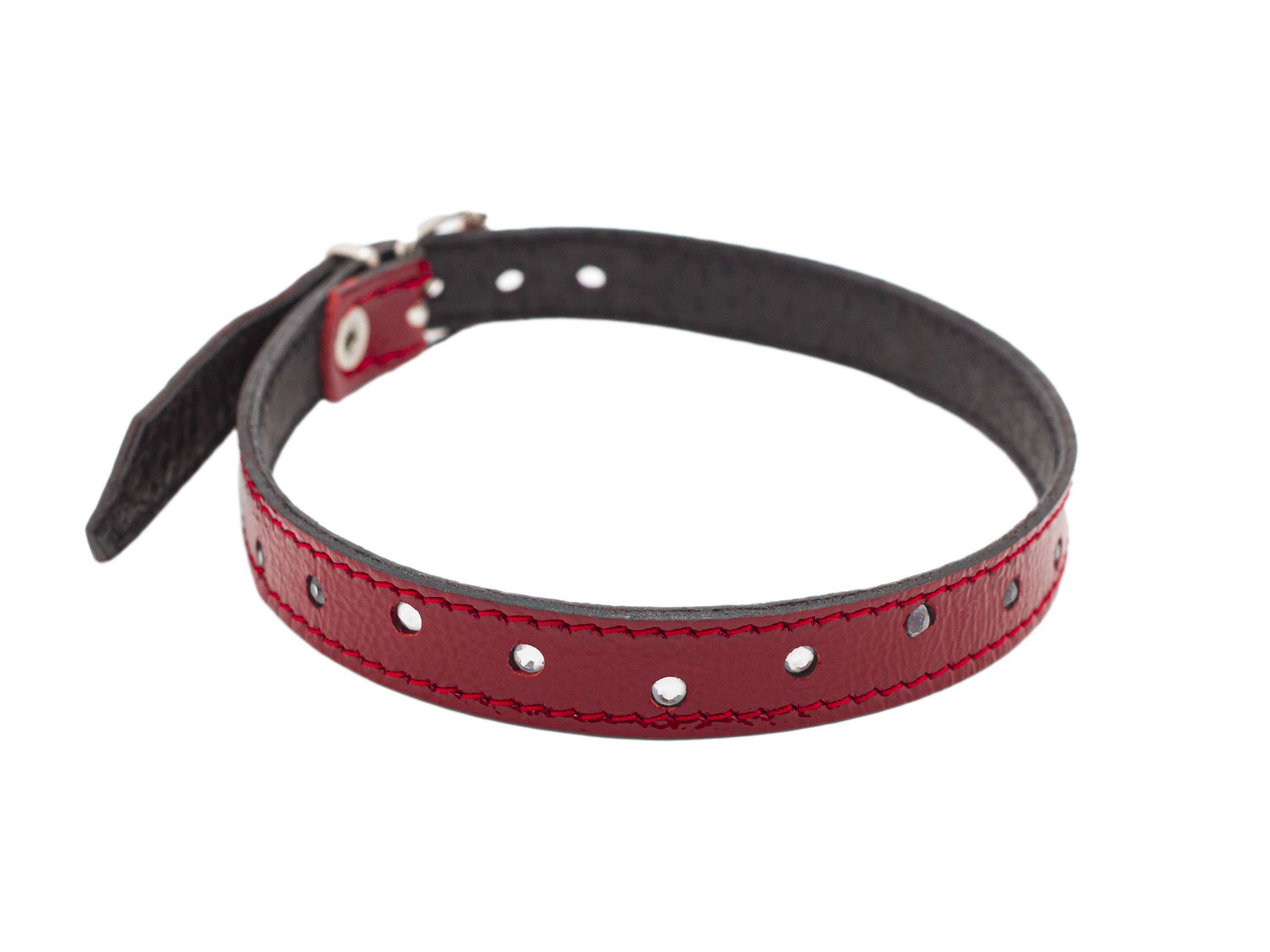 ошейник лаковый pinkrabbit со стразами, красный в Воронеже