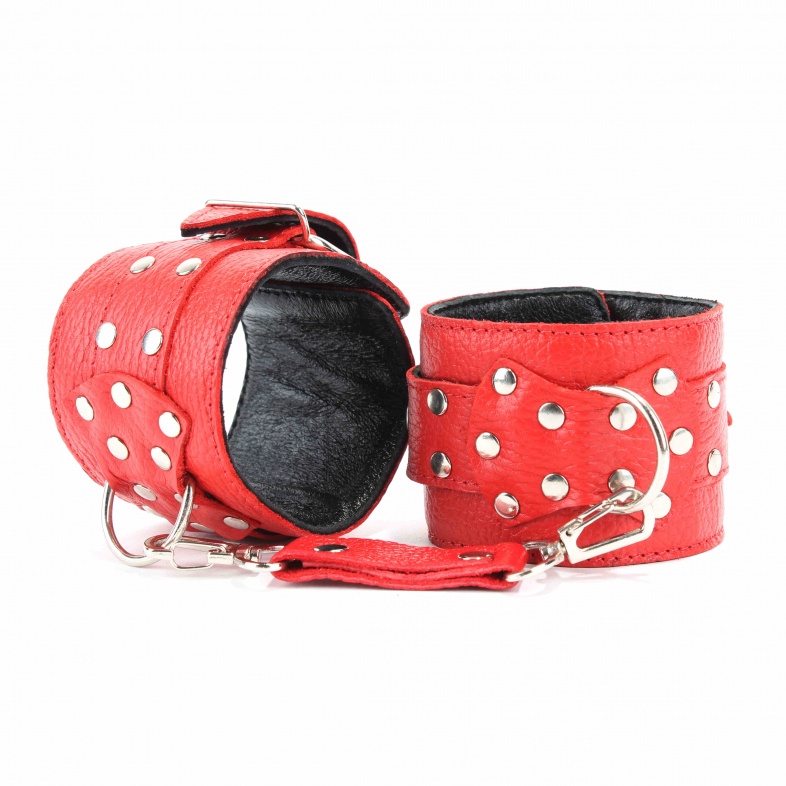 наручники из кожи красной 51014ars в Воронеже