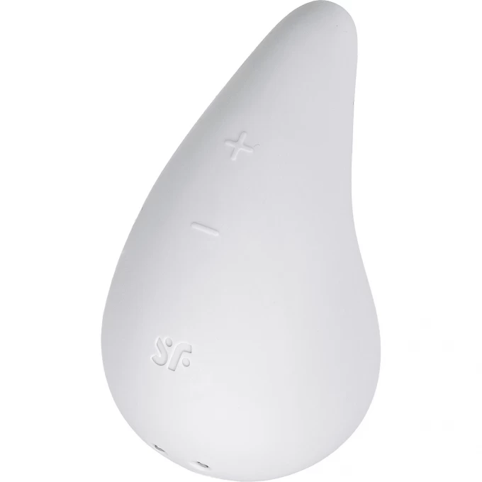 Вибромассажер Satisfyer Dew Drop, силикон, белый, 8,1 см