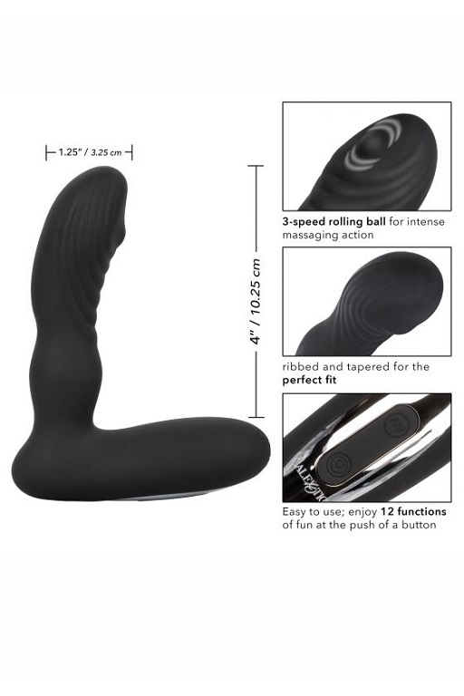 перезаряжаемый силиконовый массажер простаты roller ball probe с функцией "вращающийся шарик" в Воронеже