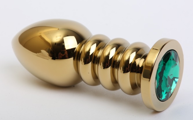 пробка металл фигурная золото с зеленым стразом 10,3х3,8см 47424-6mm в Воронеже