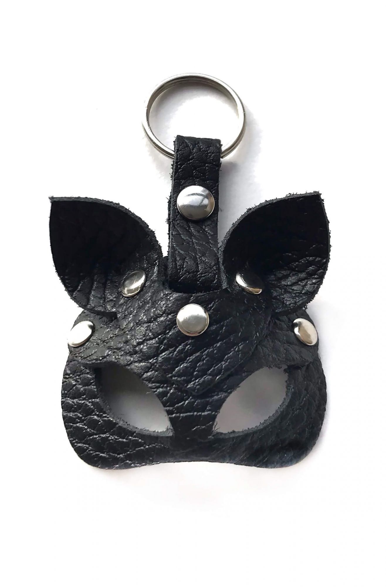 Брелок - маска кошки, чёрная