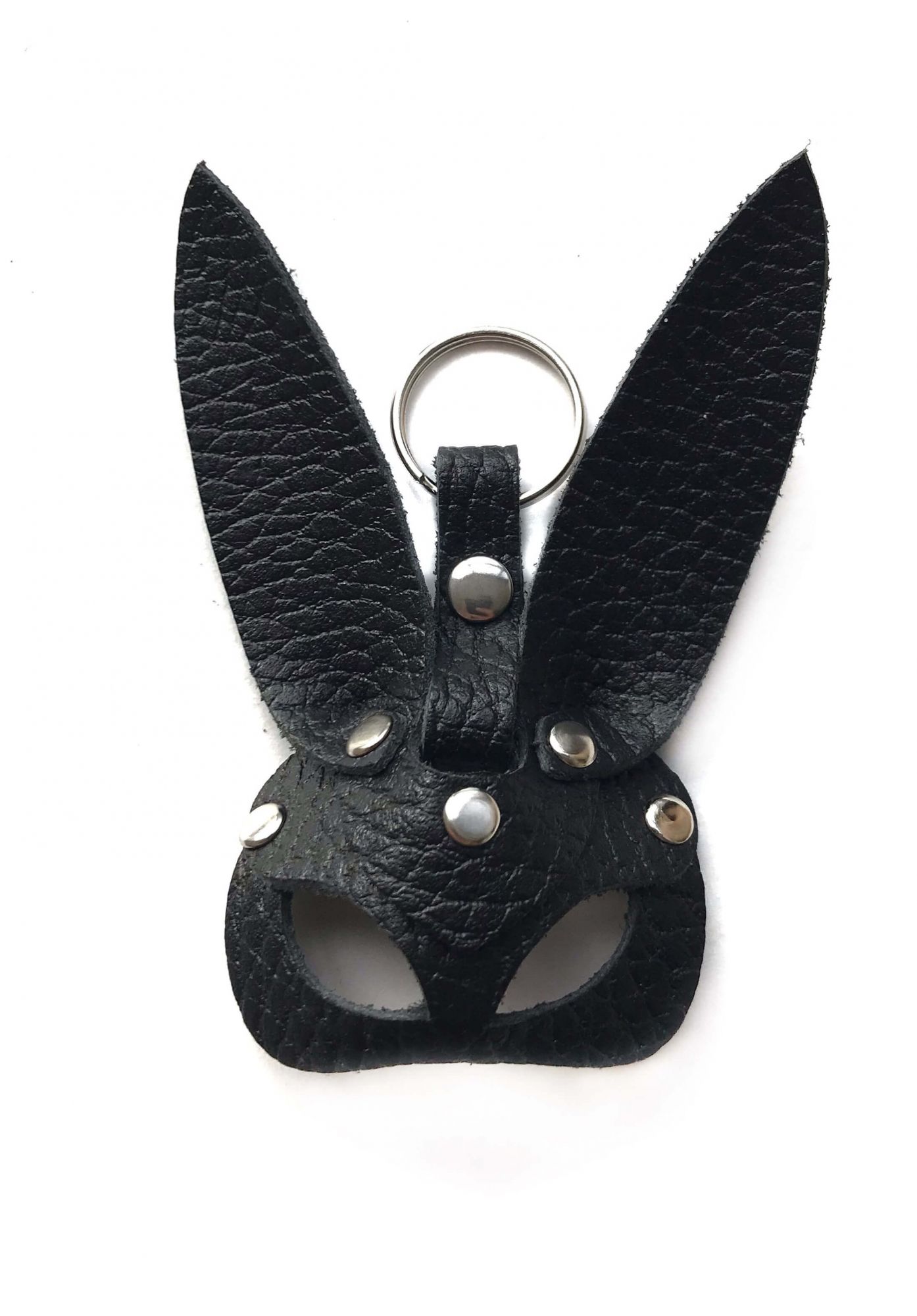 Брелок - маска зайца, чёрная