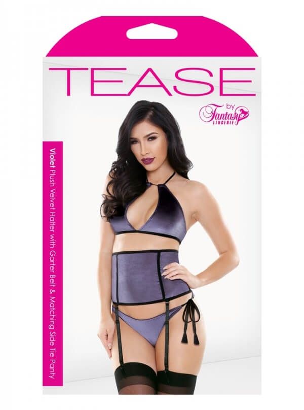 Эротическое комплект белья fantasy lingerie violet halter bra set, фиолетовый в Воронеже