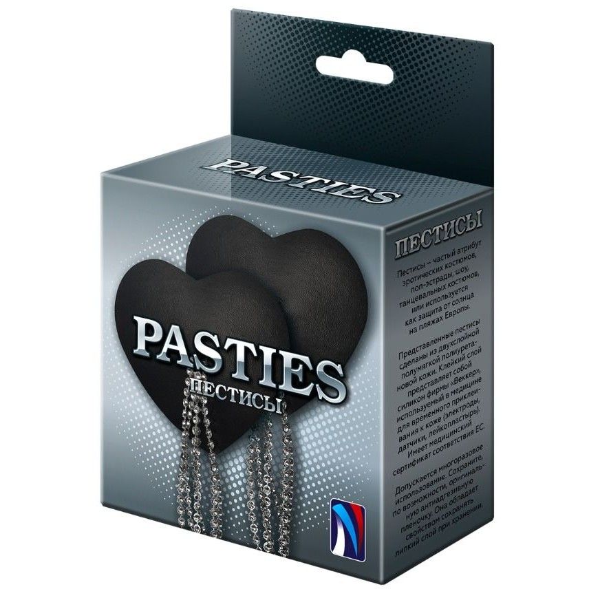 Пестисы черные с кисточкой из страз