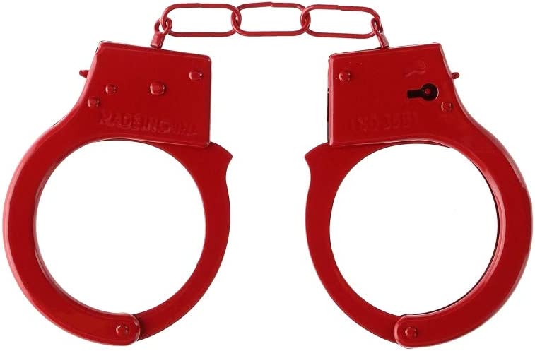 металлические наручники beginner's handcuffs, красные в Воронеже