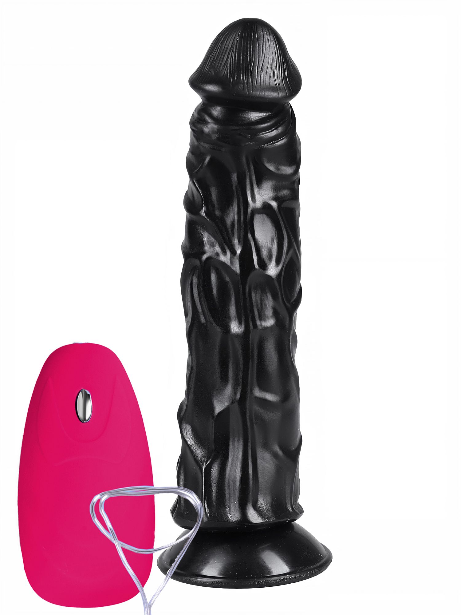 вибромассажер гелевый с присоской №9, чёрный в Воронеже