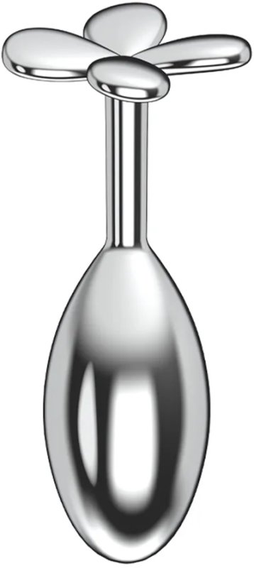 алюминивая анальная пробка-капля с ограничителем в виде цветка в Воронеже