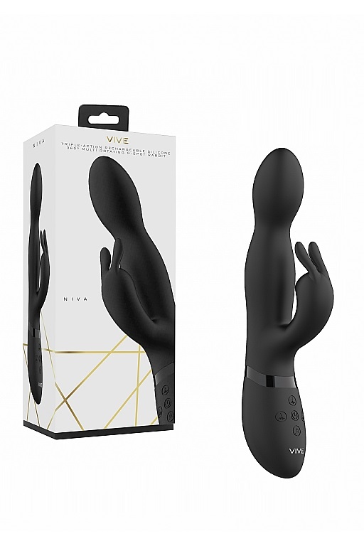 Вибромассажер-кролик Niva с ротацией 360 градусов и с функцией "мгновенный оргазм"