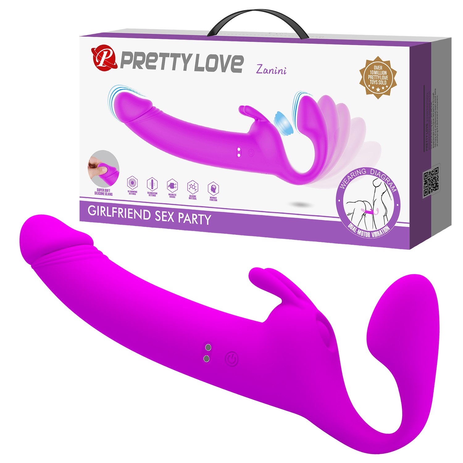 вибрострапон pretty love с клиторальной стимуляцией bi-040171 в Воронеже