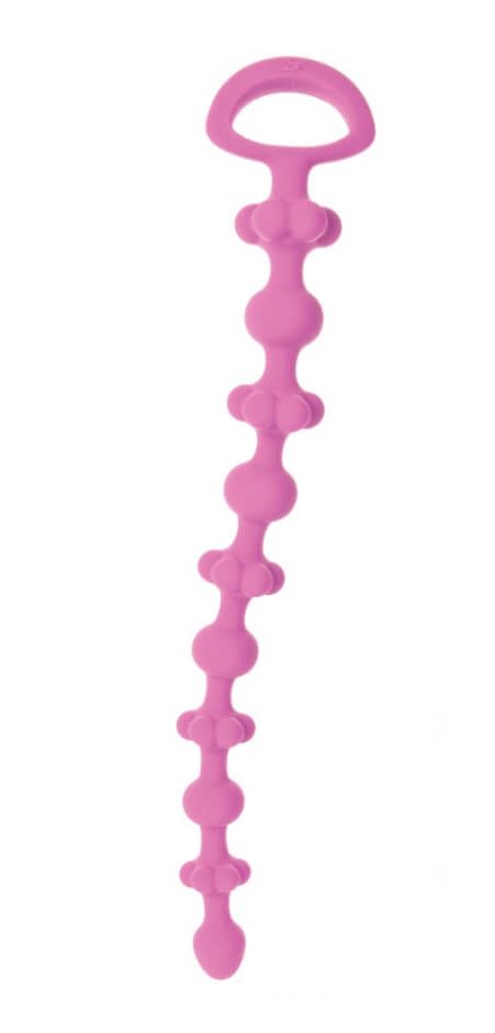 Анальная цепочка Shots Media Flower Chain, розовая