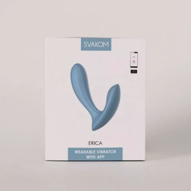 носимый интерактивный вибромассажер svakom erica, синий в Воронеже