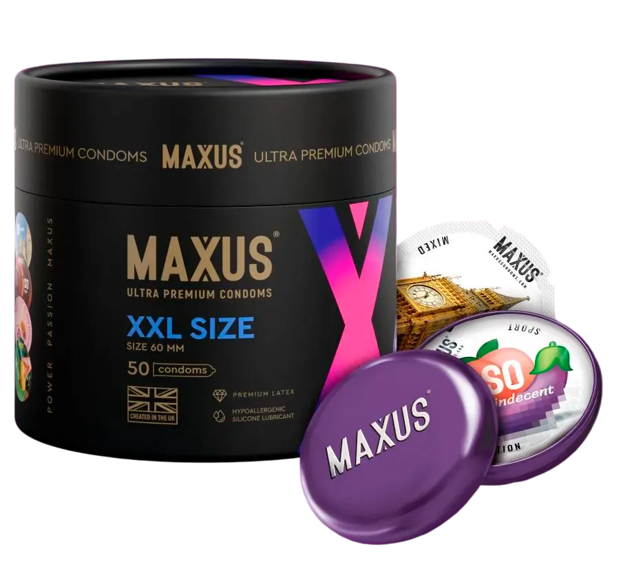 Презервативы гладкие MAXUS XXL 50 шт.