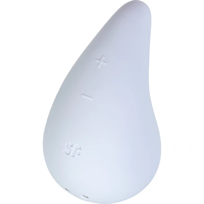 Вибромассажер Satisfyer Dew Drop, силикон, голубой, 8,1 см