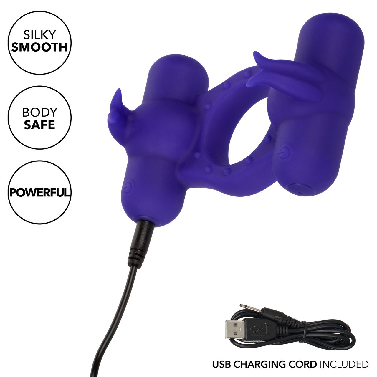 перезаряжаемое эрекционное виброкольцо с двумя моторами silicone rechargeable triple orgasm enhancer в Воронеже