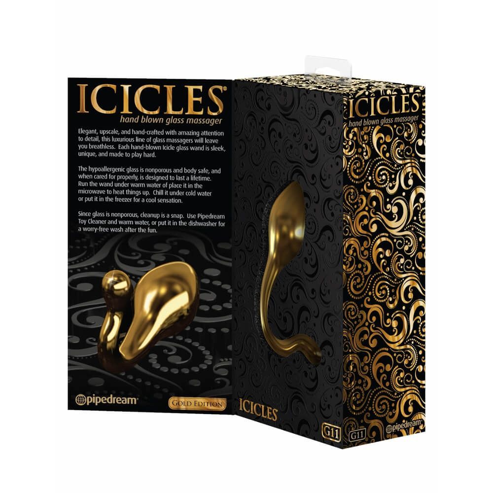 анальная пробка pipedream icicles gold edition g11, стеклянная в Воронеже