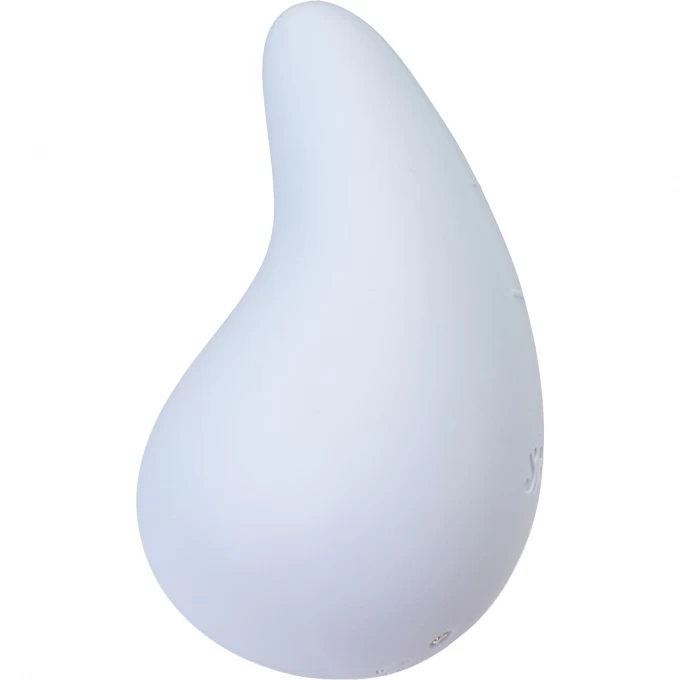 вибромассажер satisfyer dew drop, силикон, голубой, 8,1 см в Воронеже