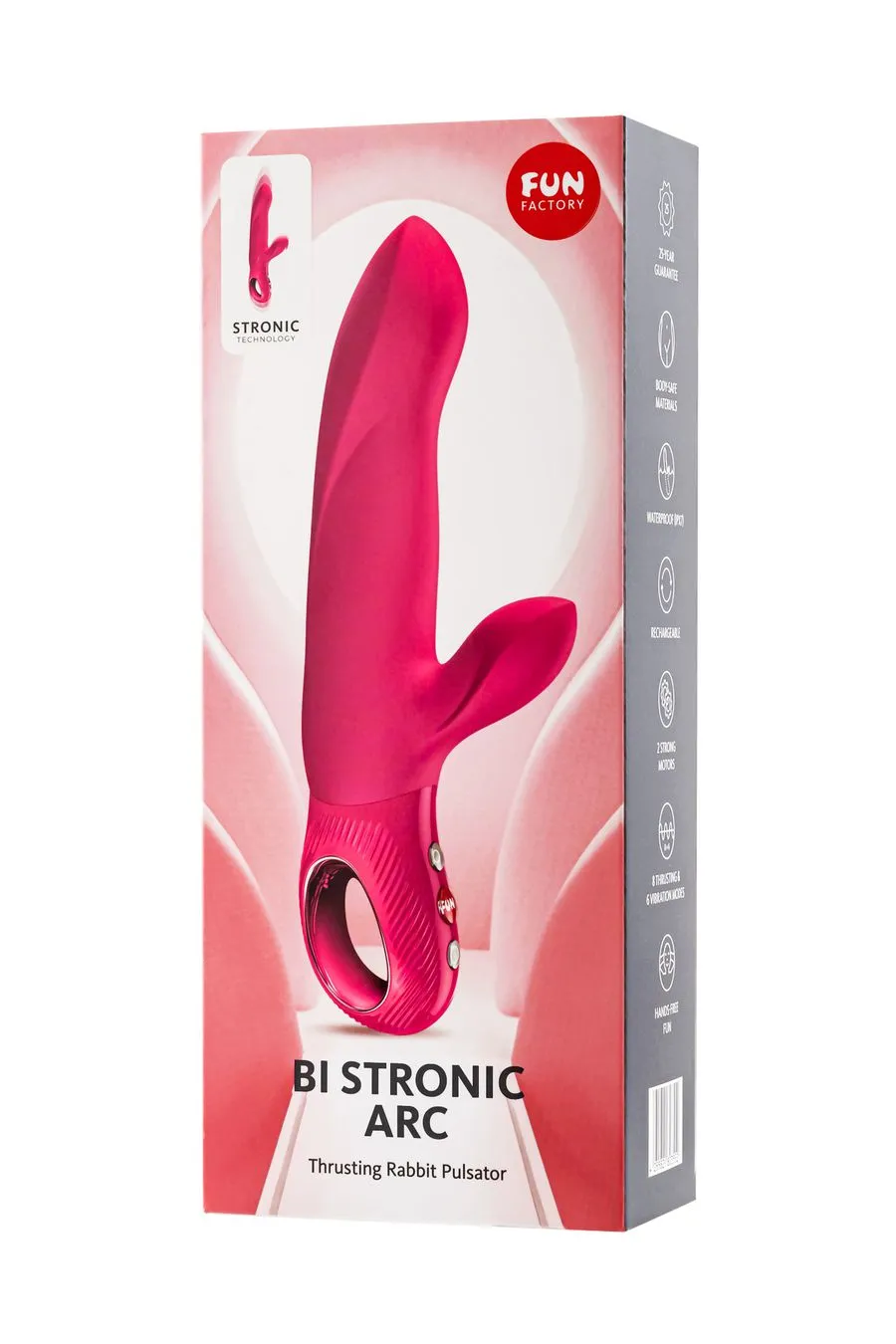 пульсатор кролик fun factory bi stronic arc, силикон, малиновый, 22,3 см в Воронеже