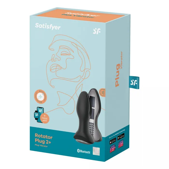анальная пробка с вибрацией и массажем бусинами rotator plug 2+, чёрная в Воронеже