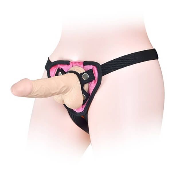 трусики для страпона lovetoy orgasm cozy harness, розовые в Воронеже