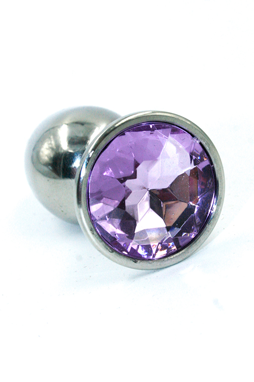Анальная пробка "medium"  нержавеющая сталь light purple