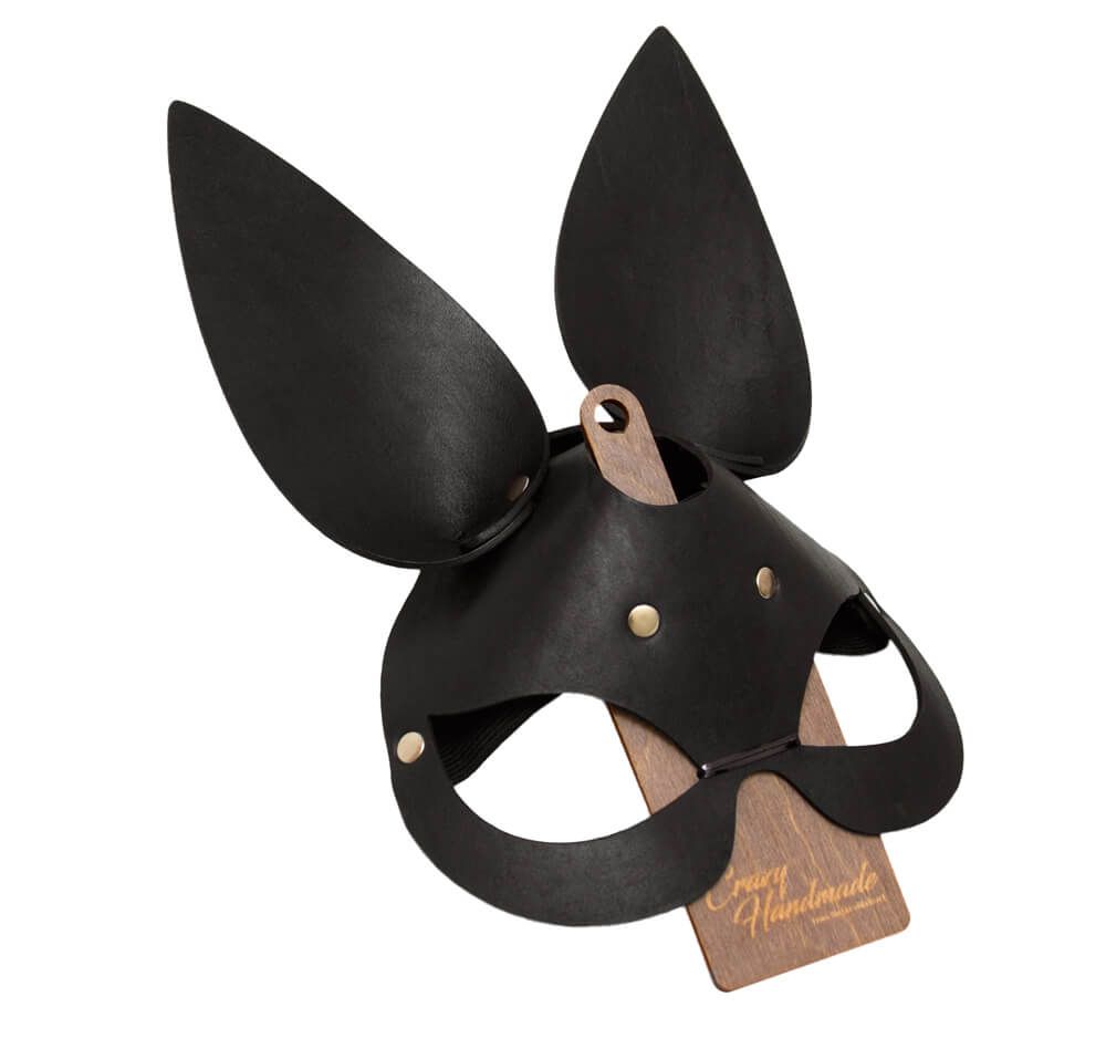 Маска с ушками PinkRabbit Зайка, черная