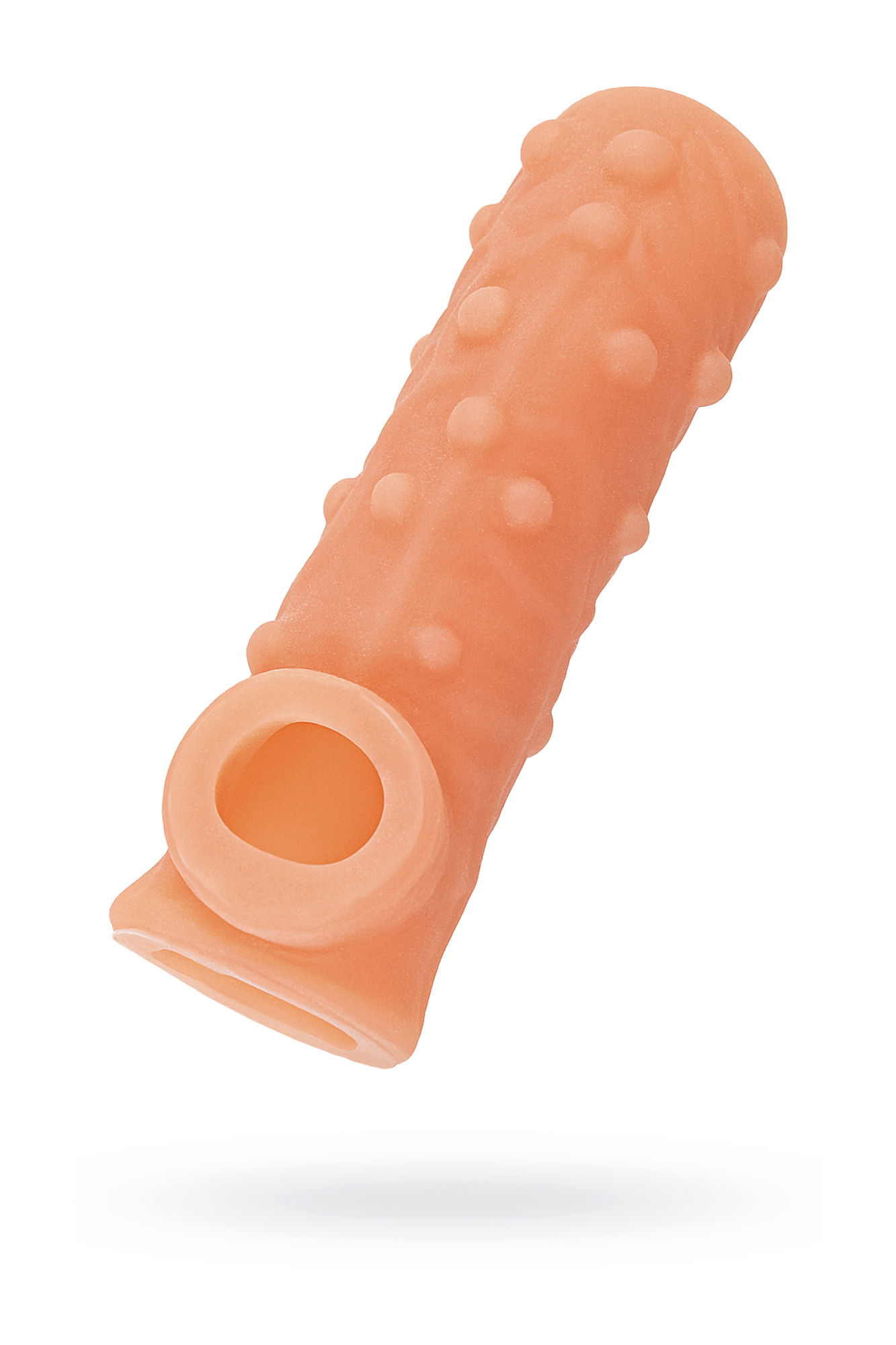 насадка kokos реалистичная с дополнительной стимуляцией, tpe, телесная, 14 см в Воронеже