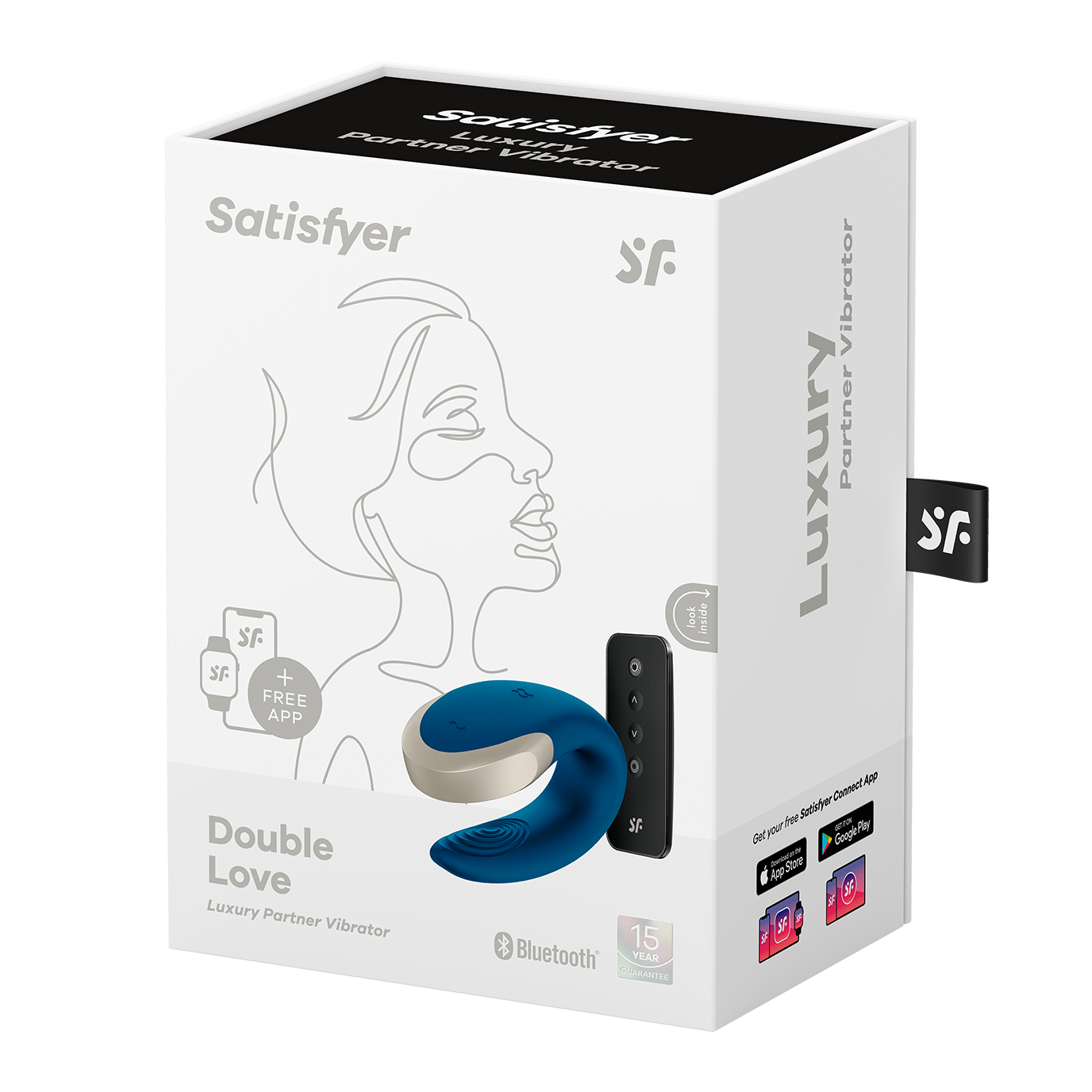 Виброcтимулятор Satisfyer Double Love Connect App blue 002446SA