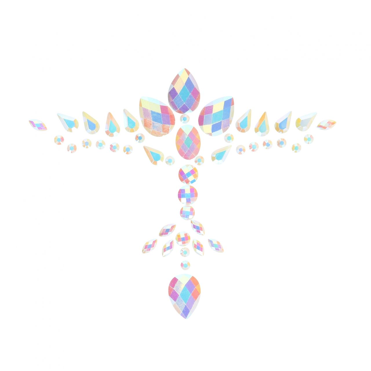 декоративное украшение (камни) на клеевой основе body jewelry stickers - chest - glow in the dark - в Воронеже