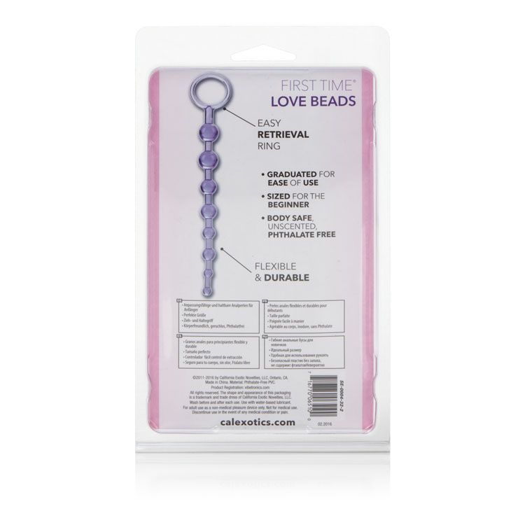 анальные бусы california exotic novelties first time love beads, фиолетовые в Воронеже